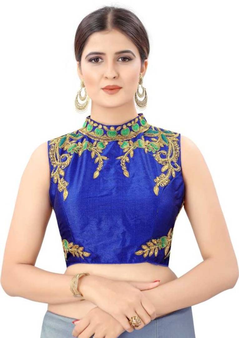 Trendy phantom silk Stitched Blouse for Women